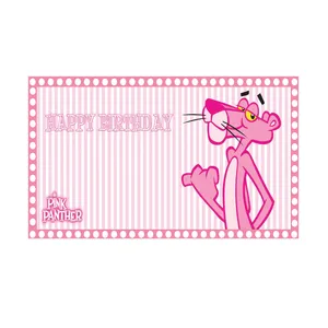 بنر تم تولد طرح پلنگ صورتی کد B-SED_3438