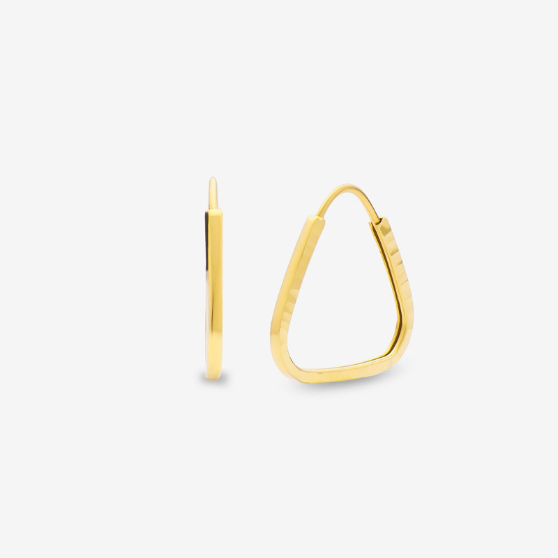گوشواره حلقه‌ای طلا 18 عیار زنانه مایا ماهک مدل ME1250