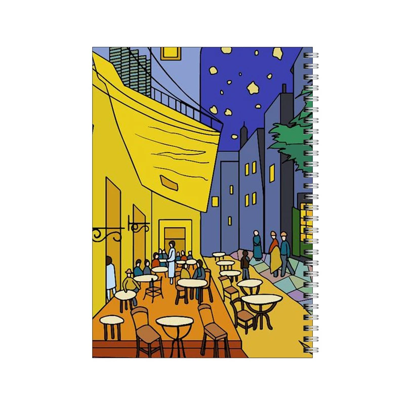 دفتر مشق 100 برگ بامبیلیپ طرح آنالیز کافه در شب ونگوگ کد 0264514