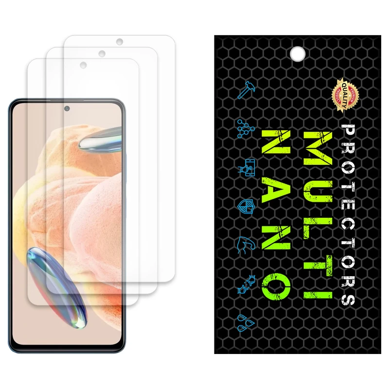 محافظ صفحه نمایش آنتی رفلکس مولتی نانو مدل X-S3M مناسب برای گوشی موبایل شیائومی Redmi Note 12 Pro 4G بسته سه عددی