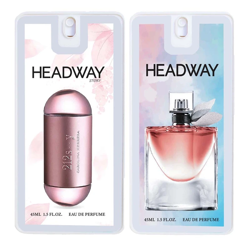 عطر جیبی زنانه هدوی مدل لانکوم لاویه است بل و 212 کارولینا هررا حجم 45 میلی لیتر مجموعه 2 عددی