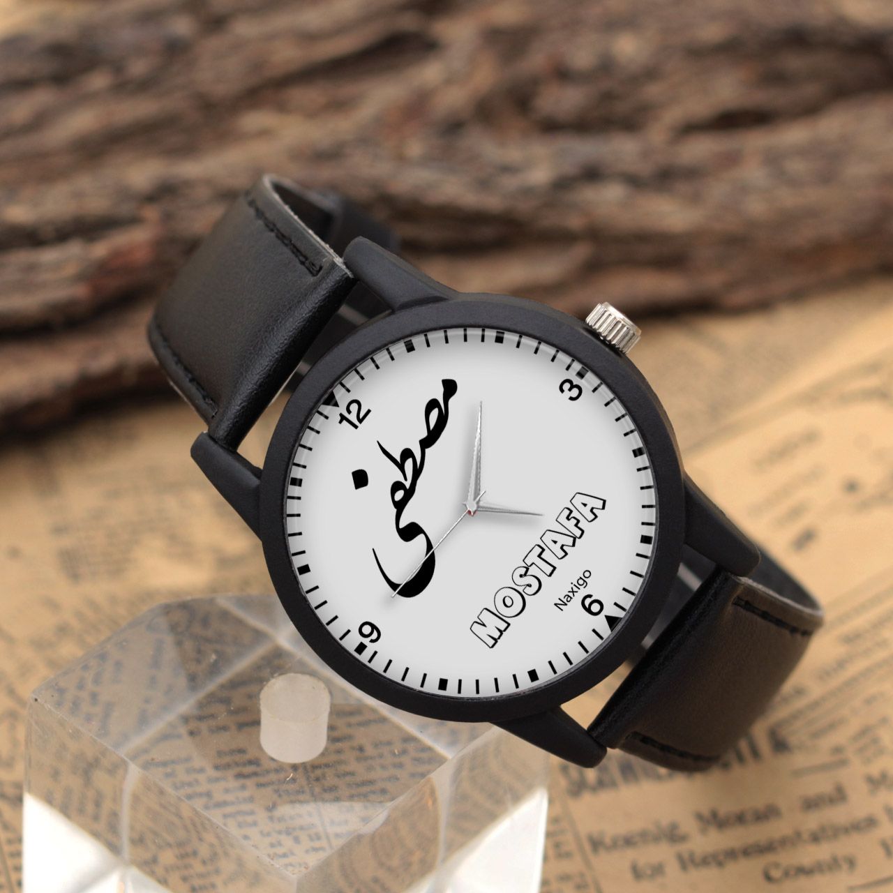 ساعت مچی عقربه ای مردانه ناکسیگو طرح مصطفی کد LF3340 - - 3