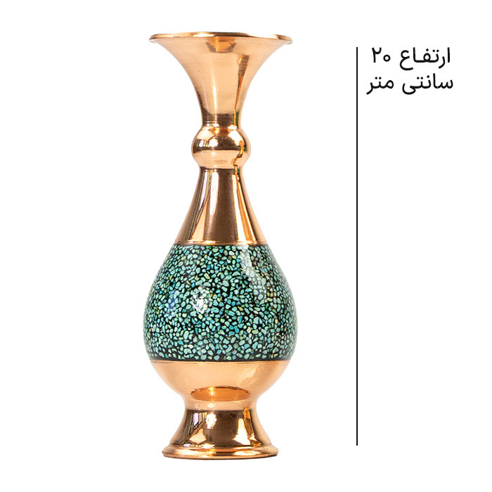 گلدان فیروزه کوبی صنایع دستی اریسا کد 20