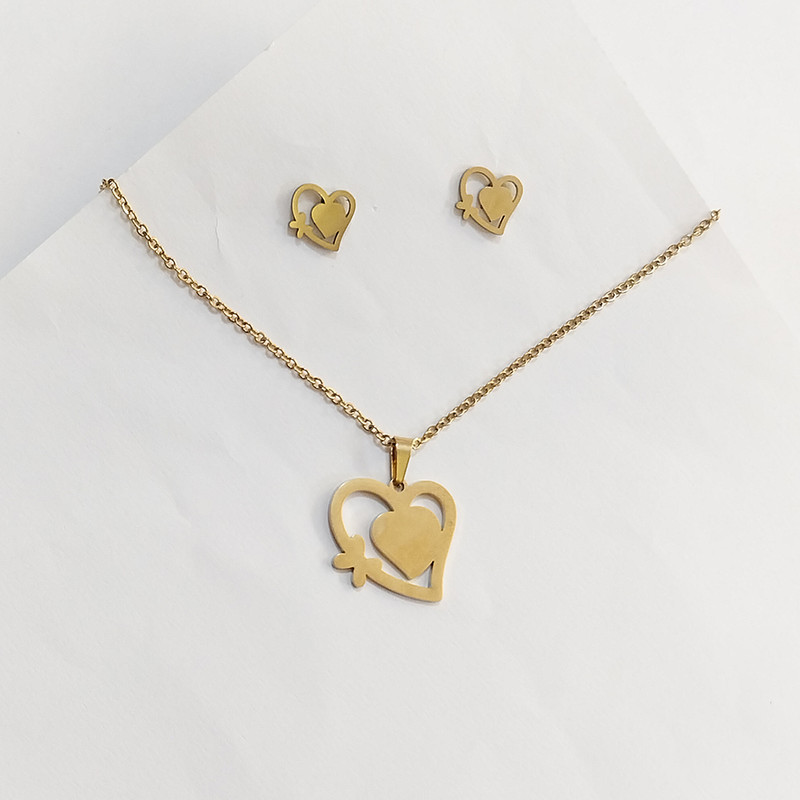 نیم ست زنانه مدل قلب کد 876