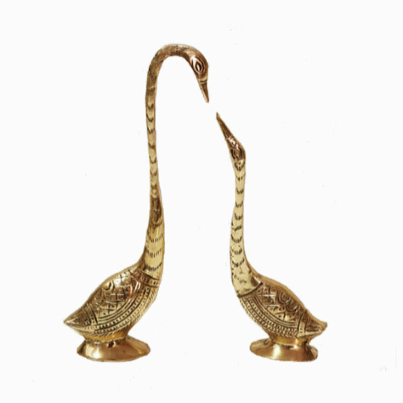 دکوری برنجی مدل قو عاشق کد 5479 مجموعه 2 عددی
