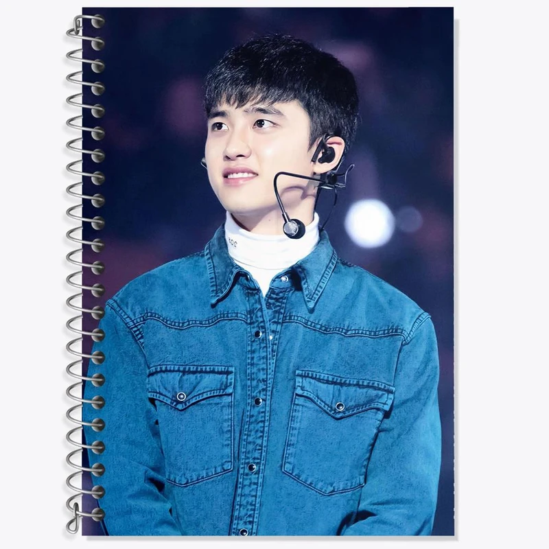 دفتر زبان 50 برگ خندالو مدل دو خط طرح دی او گروه اکسو EXO کد 13362