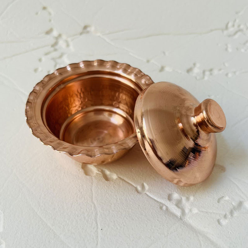 قندان مسی نقلی لب چین کد ZH395