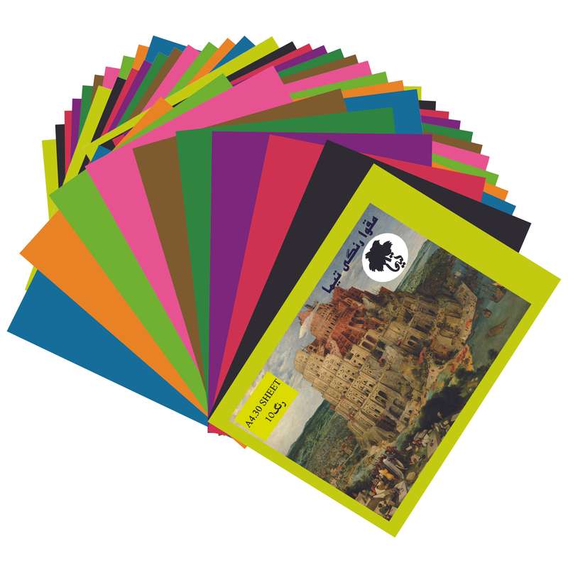 مقوا رنگی تیما کد BG سایز 35x25 سانتی متر بسته 30 عددی
