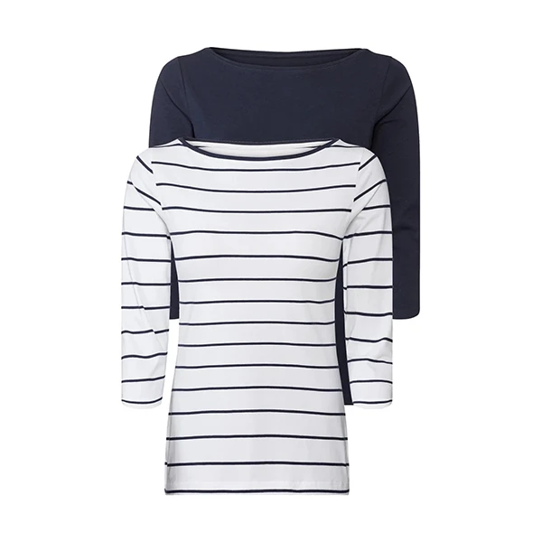 تی شرت آستین بلند زنانه اسمارا مدل 02  مجموعه دو عددی