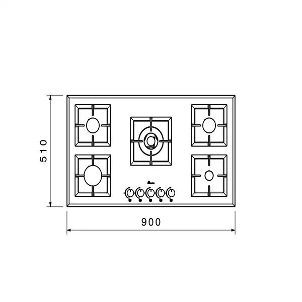 اجاق گاز صفحه ای بیمکث مدل 0039