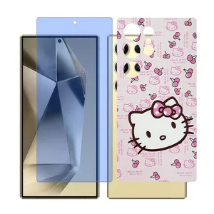 Glass Together model Blue cut screen protector for Samsung Galaxy S22 Ultra mobile phone with back cover sticker