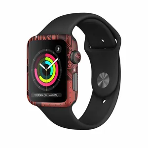 MAHOOT Red_Printed_Circuit_Board Cover Sticker for Apple Watch Watch 3 42mm