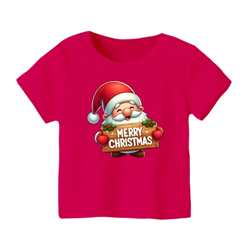 تی شرت آستین کوتاه بچگانه مدل بابانوئل کریسمس کد 26