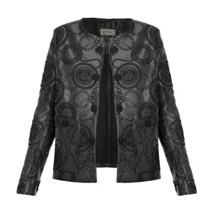 کت زنانه مدل جلو 8 دکمه دو جیب