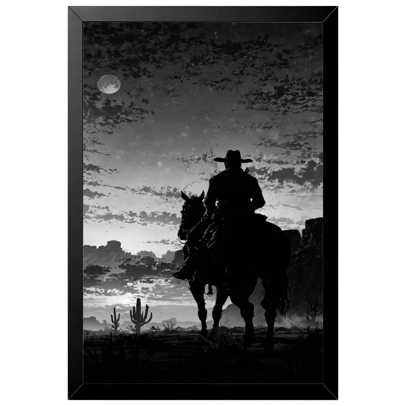 تابلو بکلیت طرح گیمینگ ردد red dead redemption 2 مدل B-po2309 فریم مشکی