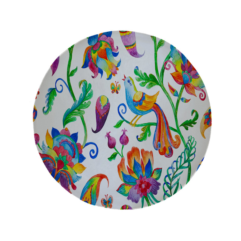 پادری مدل دایره طرح گل کد 6116 سایز 90 × 90 سانتی متر 