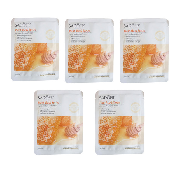 ماسک صورت سادور مدل عسل وزن 25 گرم مجموعه 5 عددی