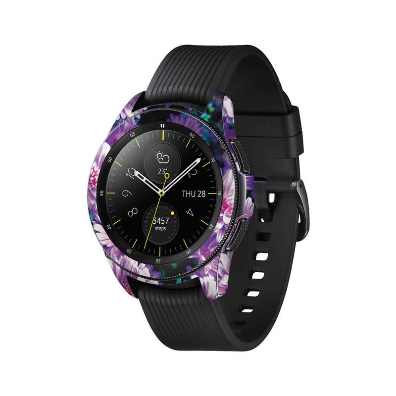 برچسب ماهوت طرح Purple-Flower مناسب برای ساعت هوشمند سامسونگ Galaxy Watch 42mm