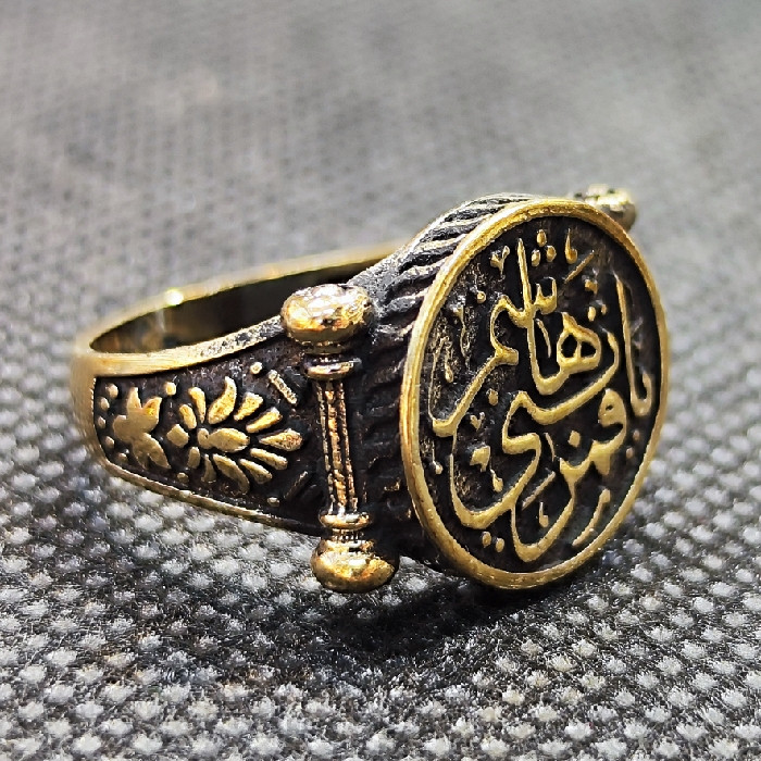 انگشتر مردانه مدل یا قمربنی هاشم کد 233