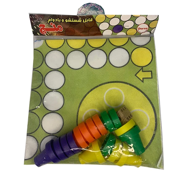 بازی فکری طرح منچ و مارپله پارچه ای قابل شستشو مدل درسا