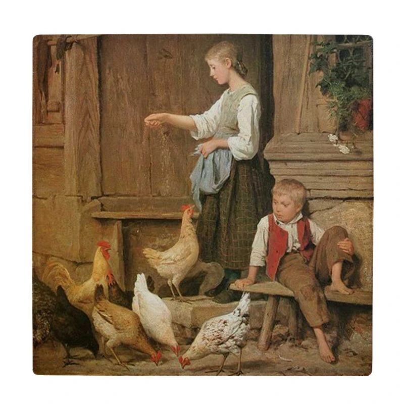  زیر لیوانی طرح نقاشی منظره روستایی کد    3616303_1574