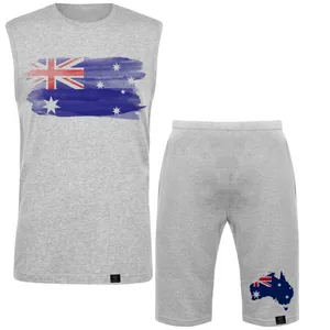ست تاپ و شلوارک مردانه 27 طرح AUSTRALIA کد J15