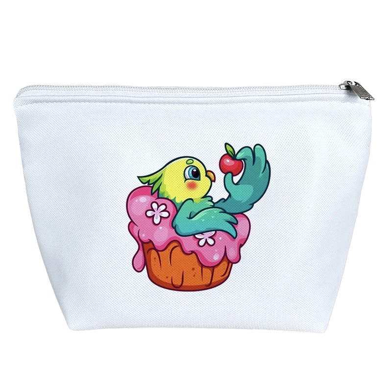 کیف لوازم آرایش دخترانه خندالو مدل طوطی و کاپ کیک کد H92