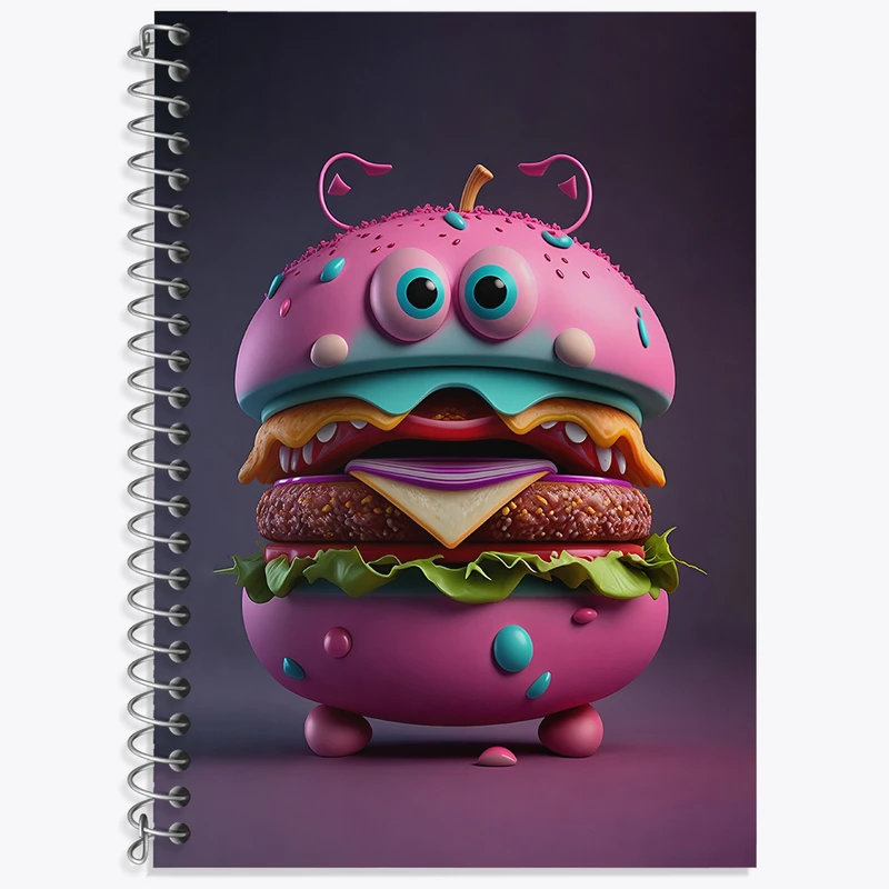 دفتر نت موسیقی 50 برگ خندالو طرح همبرگر بامزه کد N5858