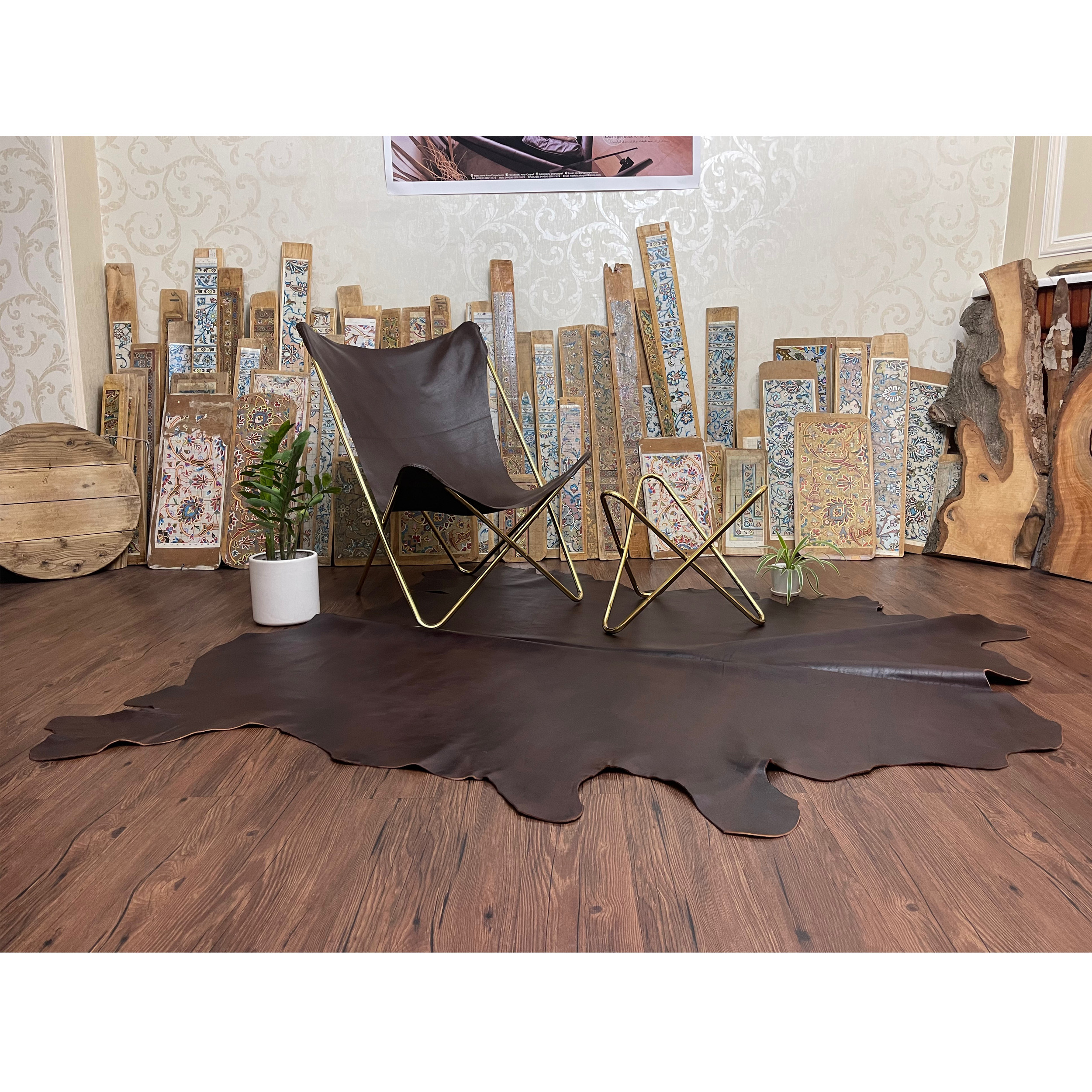 فرش پوست انار لدر مدل LA002-P325