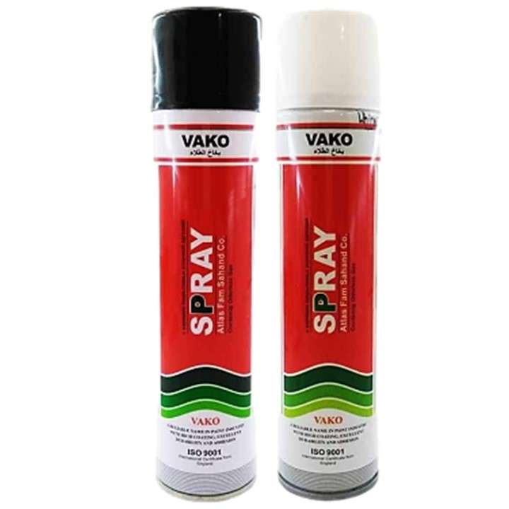 اسپری رنگ مشکی و سفید واکو کد 02 حجم 300 میلی لیتر بسته 2 عددی