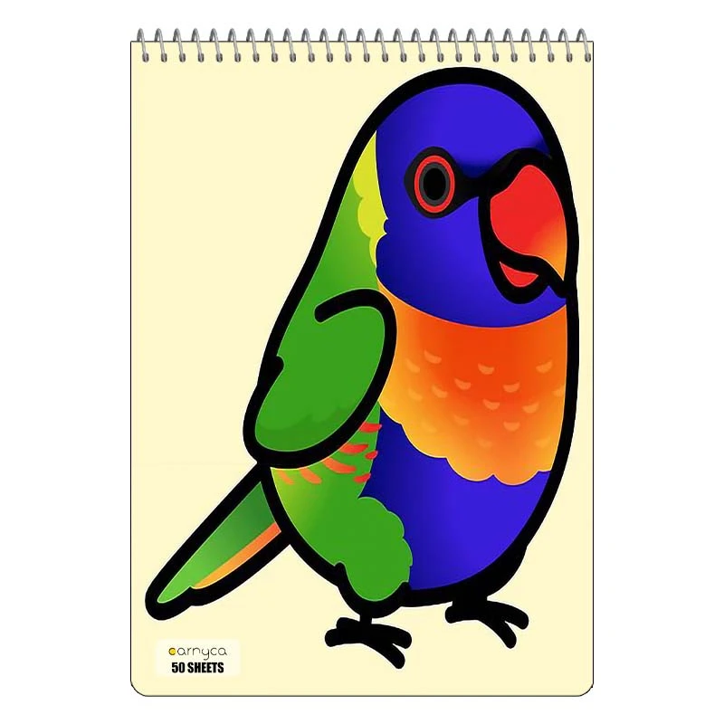 دفتر نقاشی 50 برگ سیمی کارنیکا طرح طوطی Parrot کد 86905