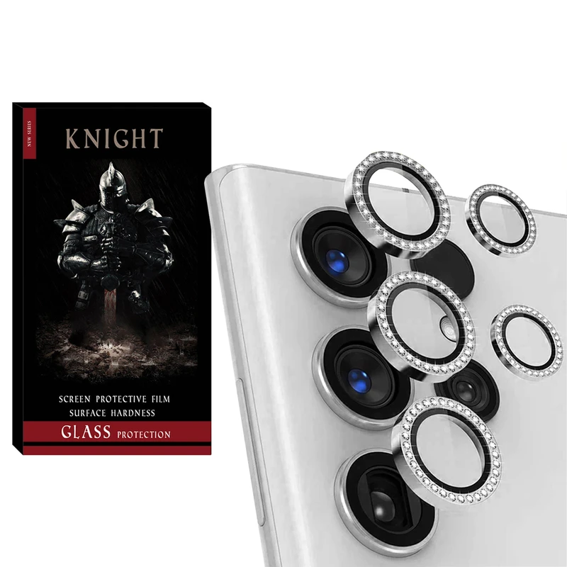 محافظ لنز دوربین نایت مدل Ring Diamond KT مناسب برای گوشی موبایل سامسونگ Galaxy S25 Ultra