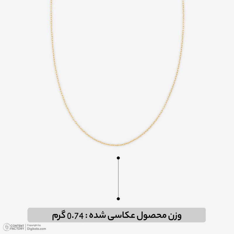 زنجیر حلقه‌ای (فلامینگو) طلا 18 عیار زنانه گالری طلای مهرسین مدل MK562