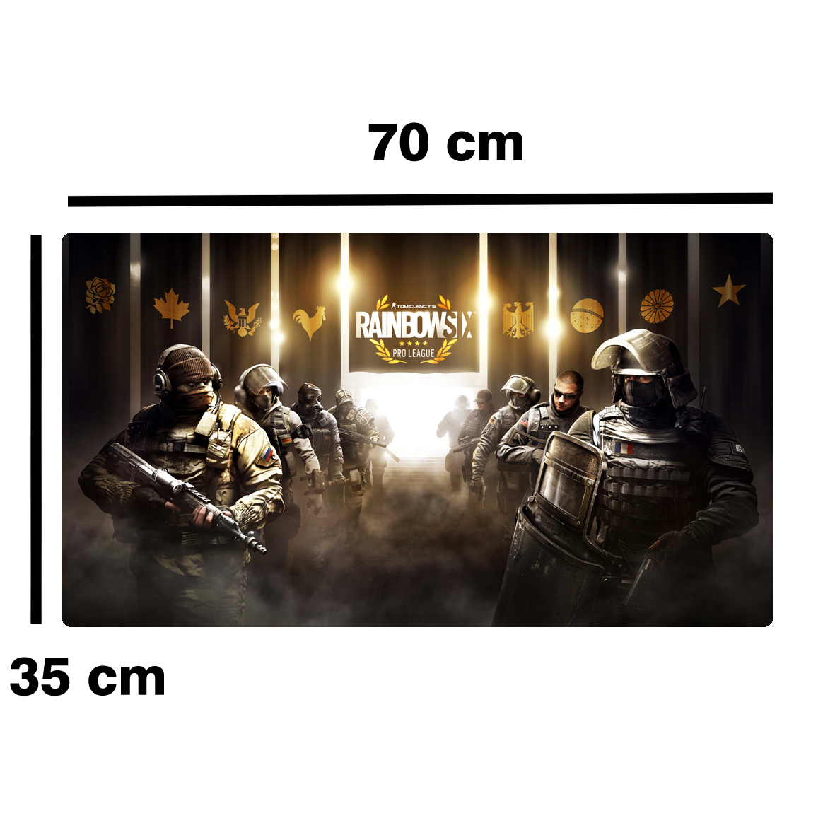 ماوس پد مخصوص بازی طرح Rainbow six مدل 11166