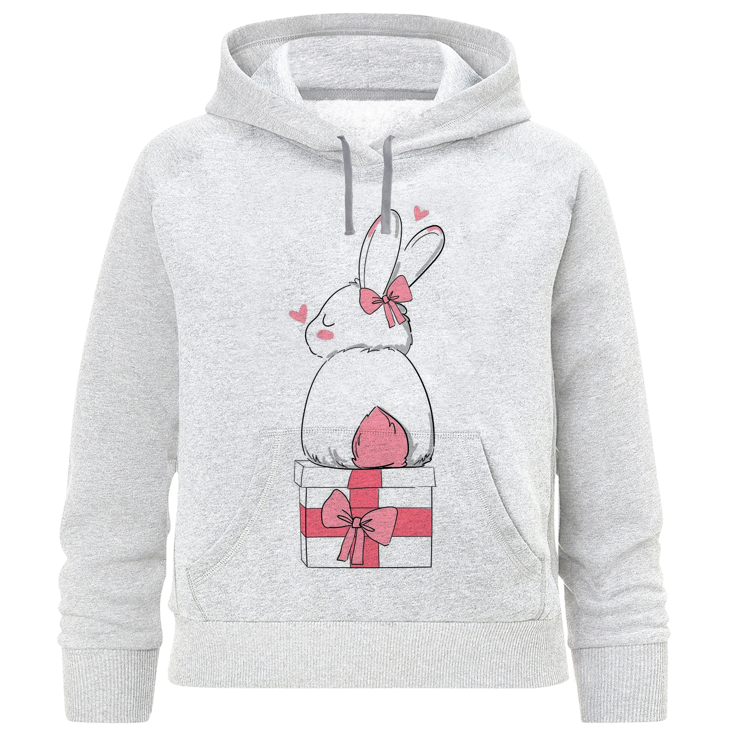 هودی دخترانه مدل خرگوش و کادو F732