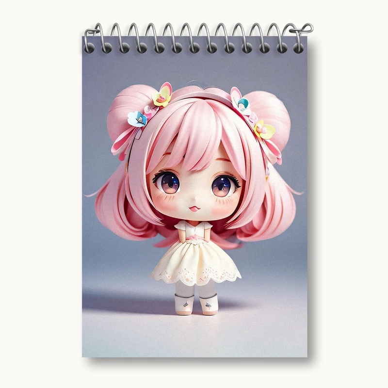 دفتر یادداشت 50 برگ خندالو مدل دخترانه (Girlish) کد 36880