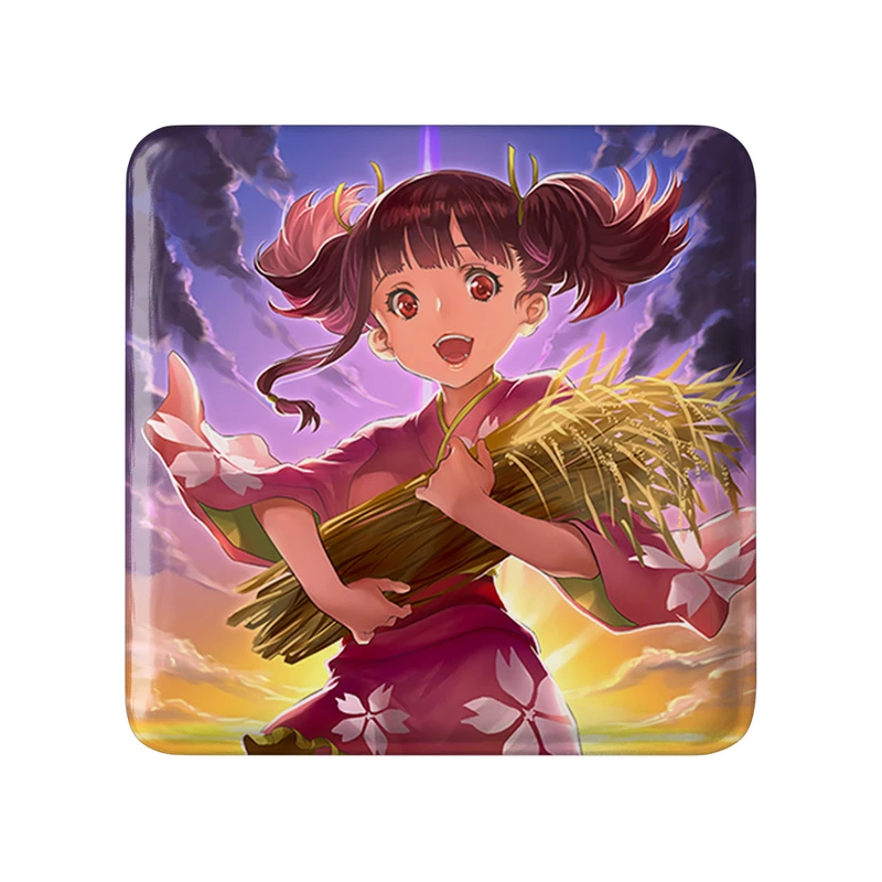 مگنت خندالو طرح مومی انیمه کابانری (Kabaneri) مدل مربعی کد 35977