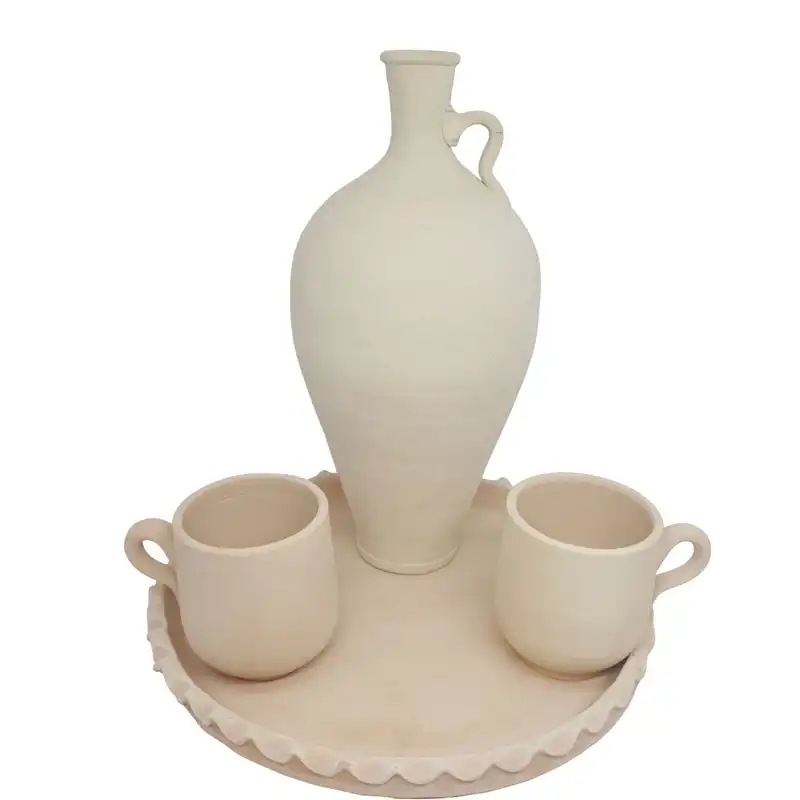 ست 4 تکه کوزه و لیوان سفالی مدل سنتی