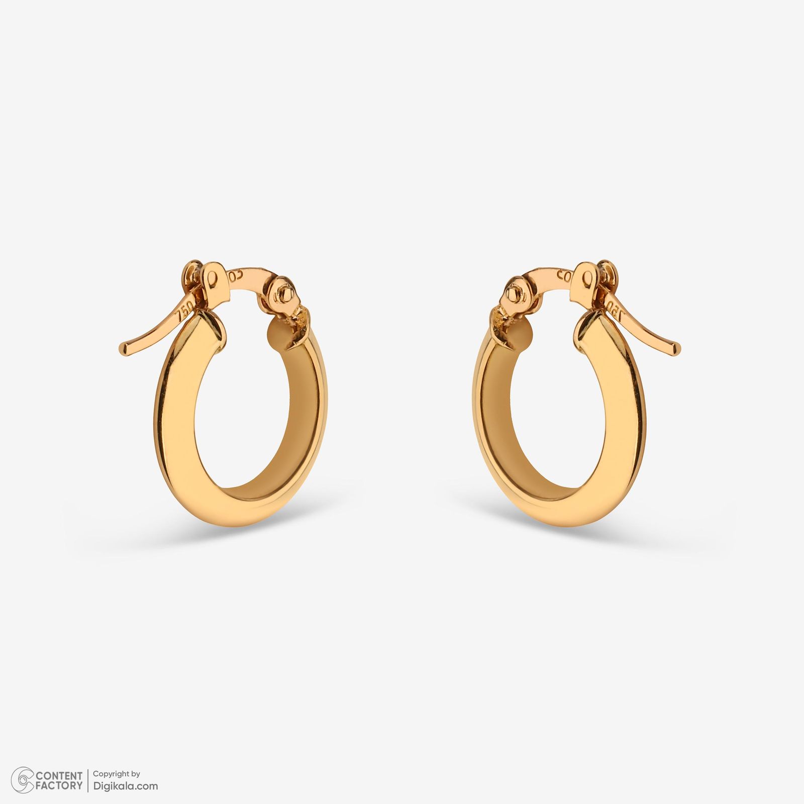 گوشواره کلیپسی طلا 18 عیار زنانه وی گالری مدل am109 -  - 8