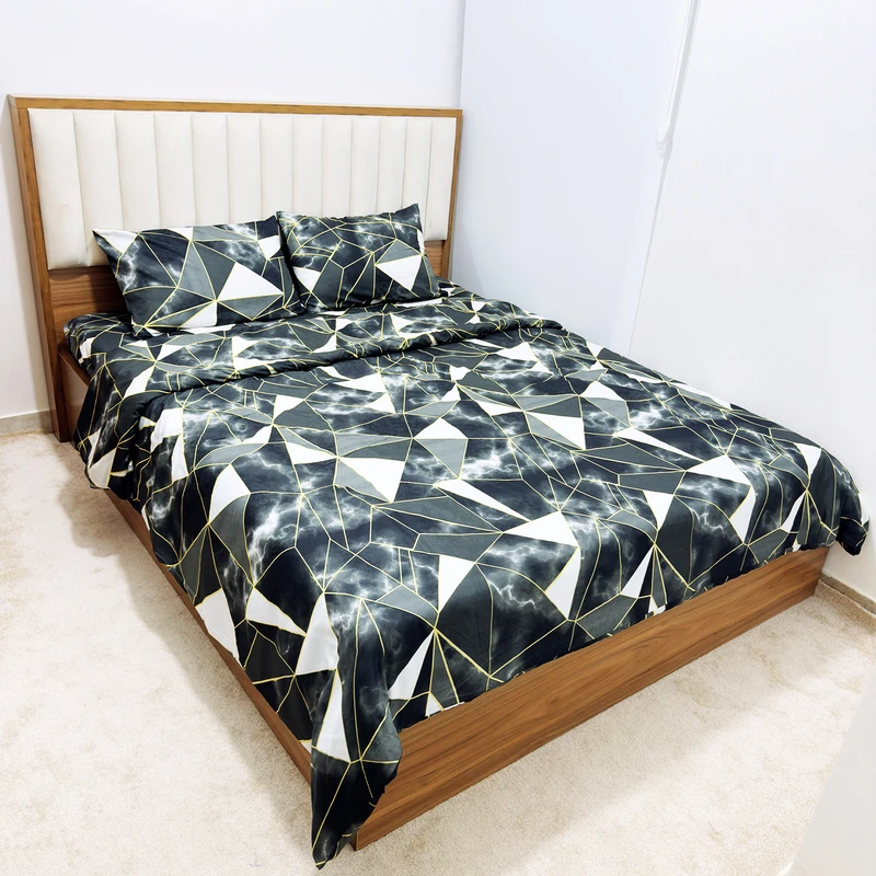 سرویس روتختی ناتوسا مدل هندسی کد 160 دو نفره چهار تکه