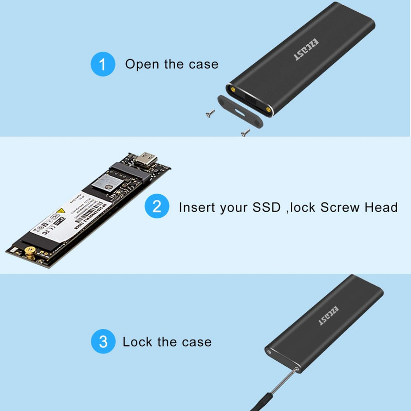 باکس هارد M2/NVME ایزی کست مدل EZcast8033