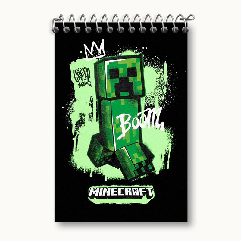 دفتر یادداشت 50 برگ خندالو مدل ماینکرافت (Minecraft) کد F1216