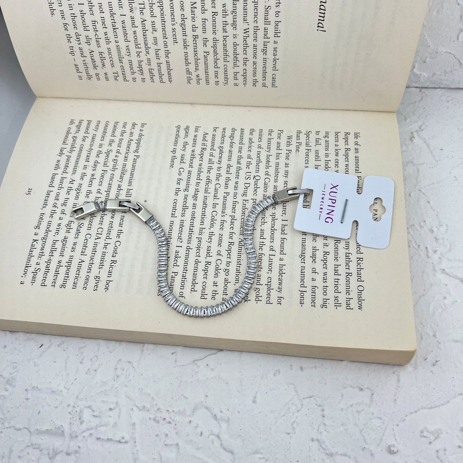 دستبند زنانه ژوپینگ مدل تنیسی جواهری کد B4608 -  - 2