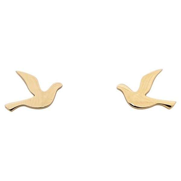 گوشواره طلا 18 عیار زنانه قیراط طرح پرنده کد GH5431