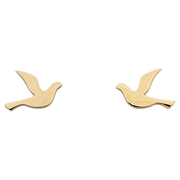 گوشواره طلا 18 عیار زنانه قیراط طرح پرنده کد GH5431 - 2