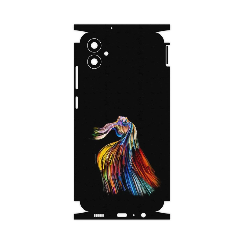 برچسب پوششی ماهوت مدل Rainbow Hair Digital Art-FullSkin مناسب برای گوشی موبایل سامسونگ A04e