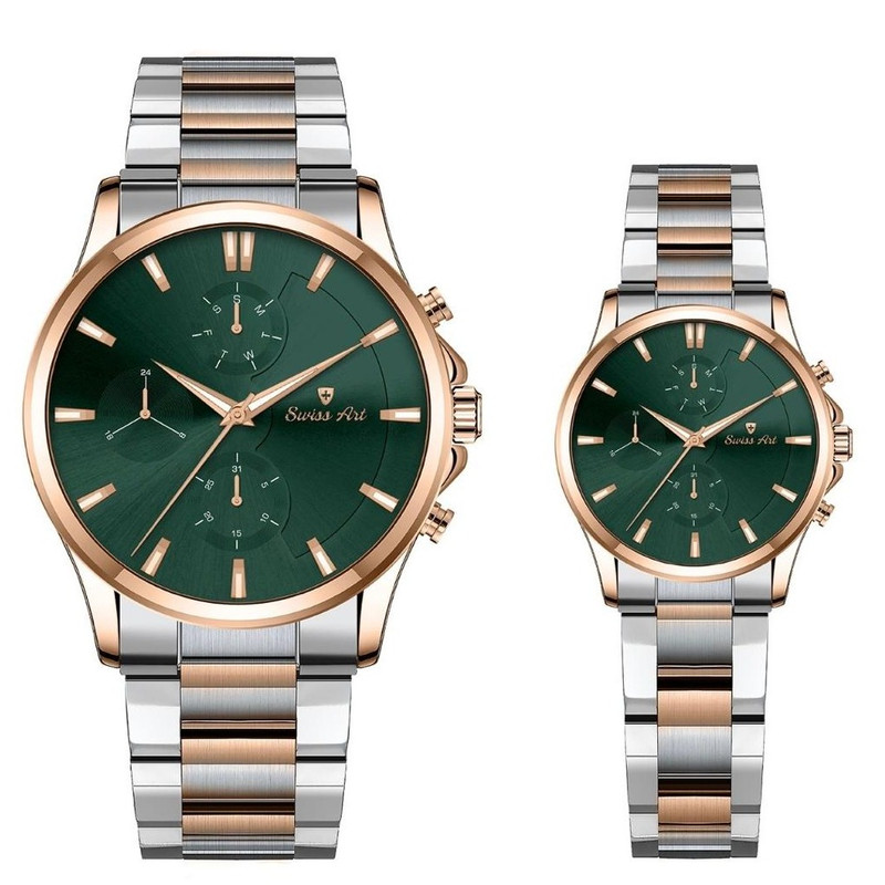 ست ساعت مچی عقربهای زنانه و مردانه سوئیس آرت مدل 620150-151-12