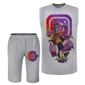 ست تاپ و شلوارک مردانه مدل N114 INSTA