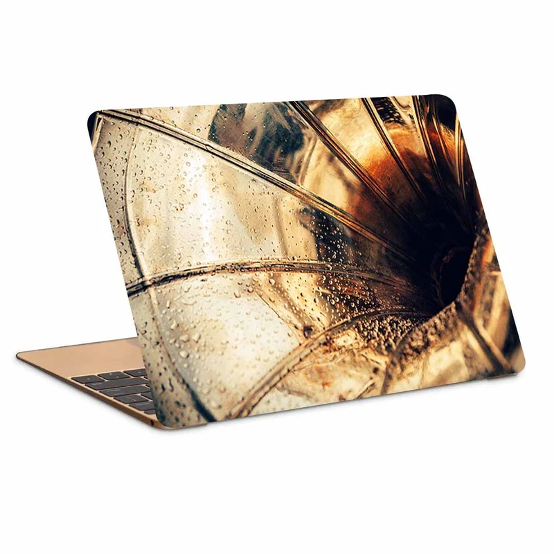 استیکر لپ تاپ طرح gramophone pipe metal drops کد N-283 مناسب برای لپ تاپ 15.6 اینچ