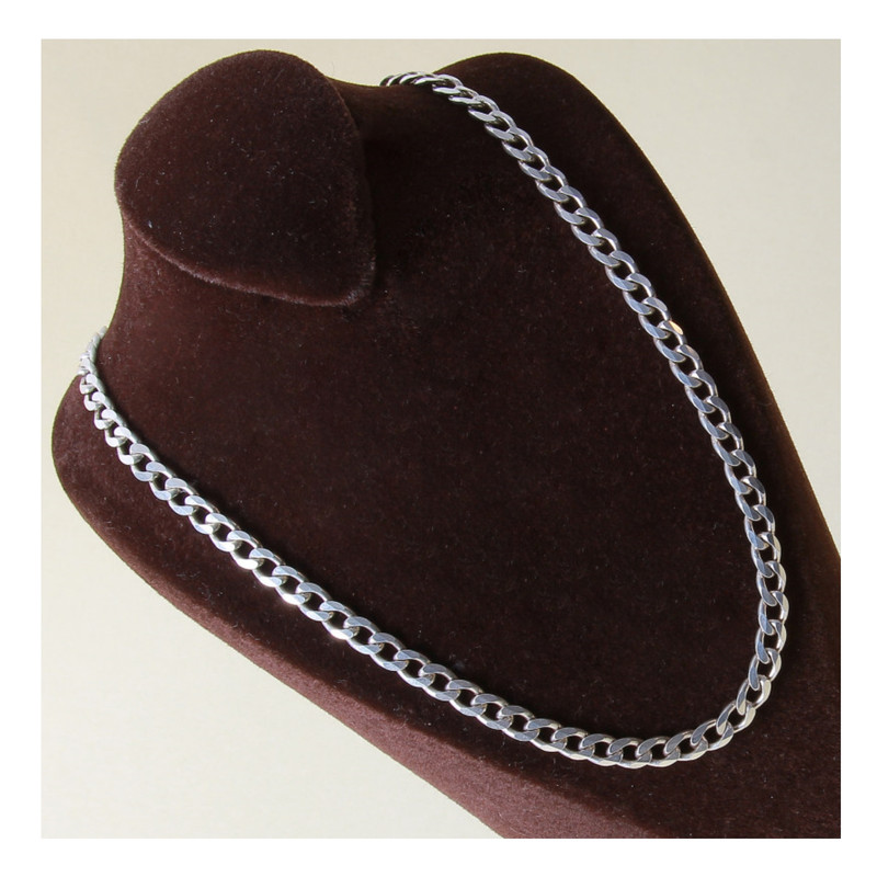 زنجیر نقره مردانه مدل بافت کد a13